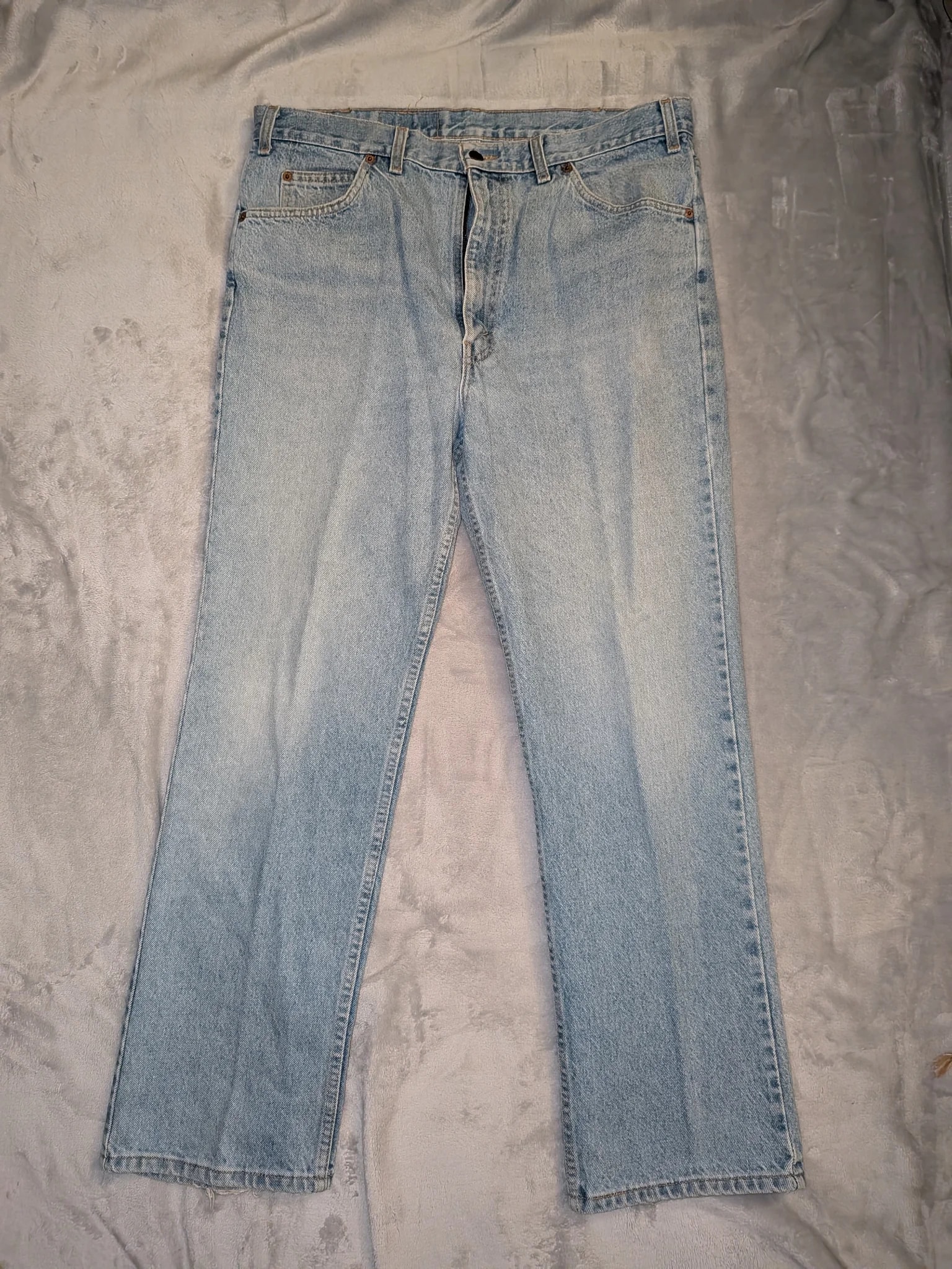 Vintage Levi's Orange Tab Jeans Mens 38x30 Light Wash Blue Made in Canada