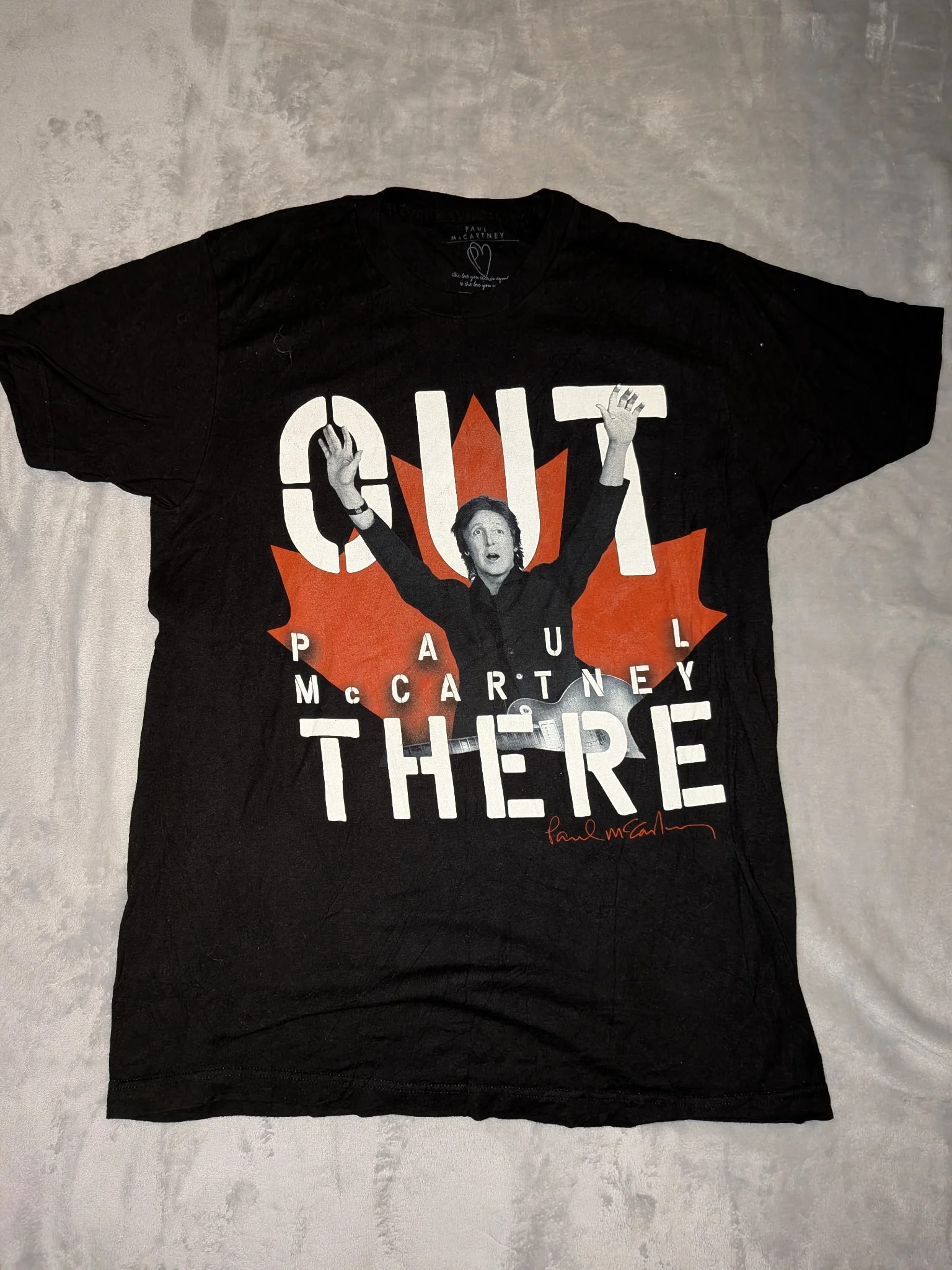 Paul McCartney Out There Canadian Tour 2013 T Shirt Mens Large Black Concert