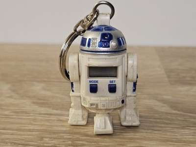 Vintage Star Wars R2-D2 Digital Clock Keychain Watch LCD 1990s Rare