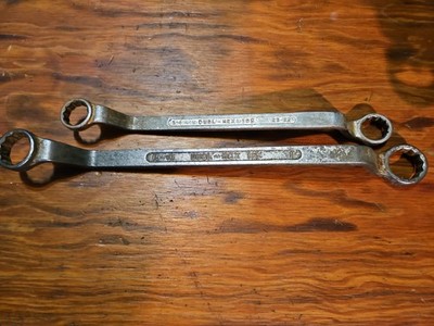 Dubl-Hex Wrench Set 183 185 Gray Canada Alloy Steel 3/4 25-32 15/16 1 Vintage