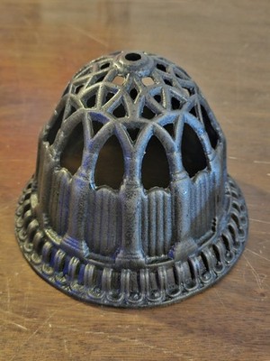 Victorian Cast Iron String Holder Dome Top - Marked LB28 Antique