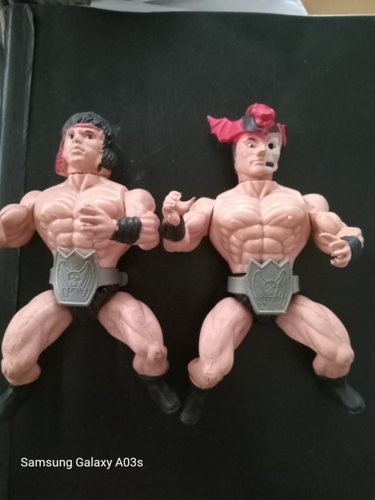 Vintage 1980s MOTU KO Action Figures Lot Satana Split Face Rambo He-Man Bootleg