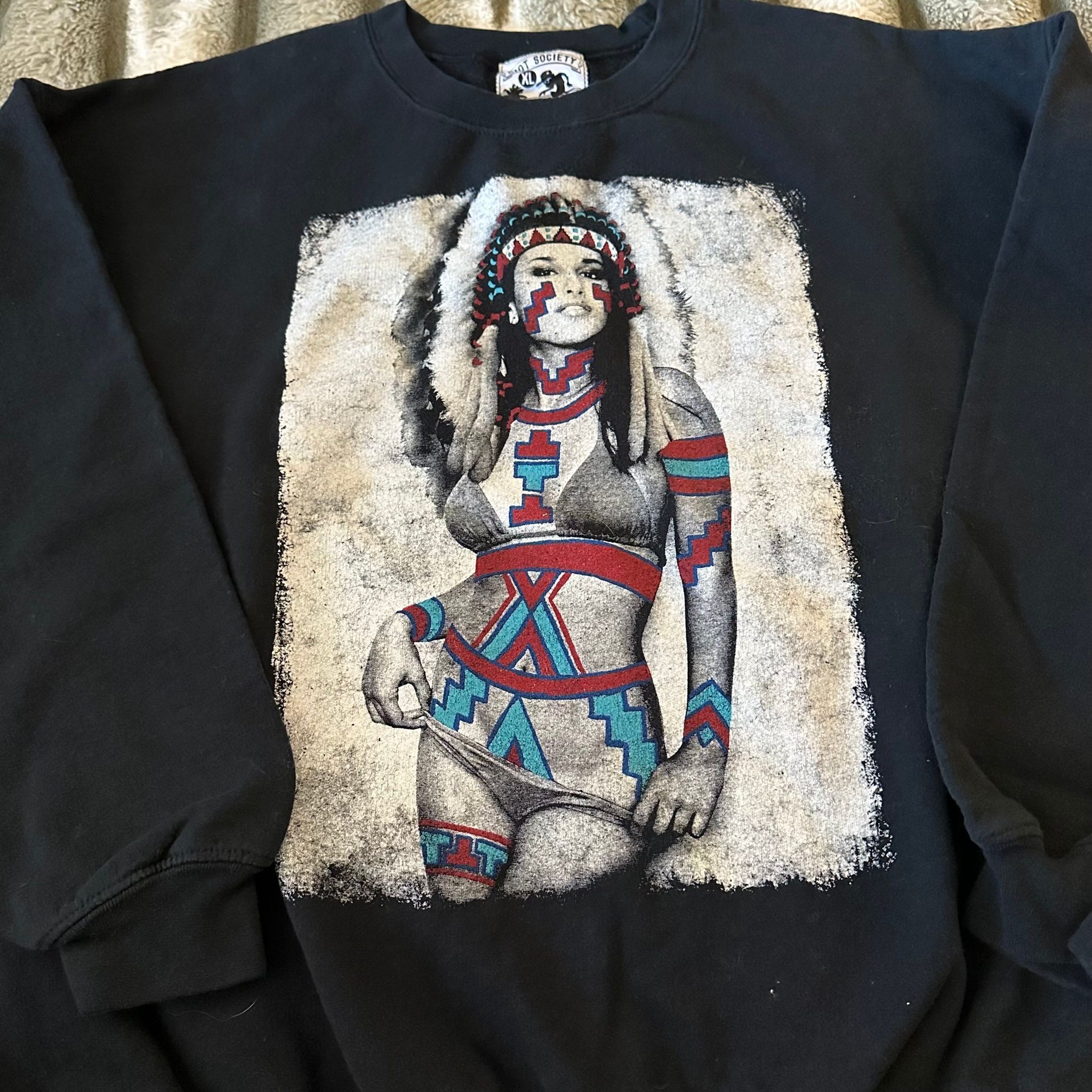 Y2K Native Woman Crewneck Riot Society - XL