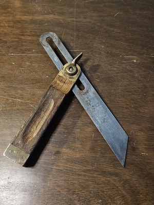 Vintage Stanley No. 25 Sweetheart Sliding T-Bevel Square - Rosewood & Brass USA