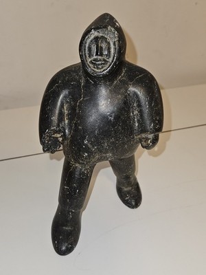Timothy Kutchaka Inuit Soapstone Sculpture Signed E9-774 Inukjuak Figure