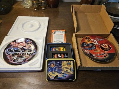 Dale Earnhardt #3 NASCAR Lot - 2 Sam Bass Collector Plates + Goodwrench/Wrangler